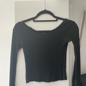 Brandy Melville black long sleeve off the shoulder